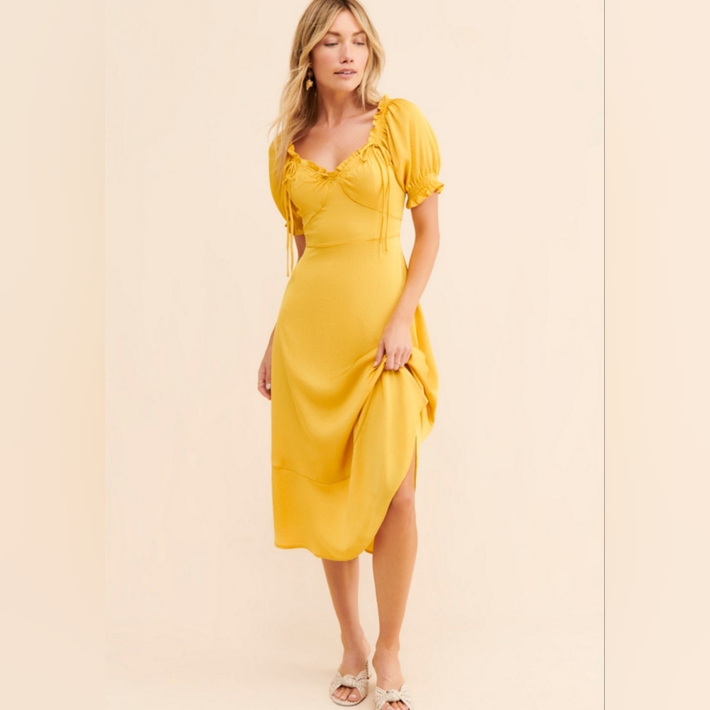 Yellow Midi Dress